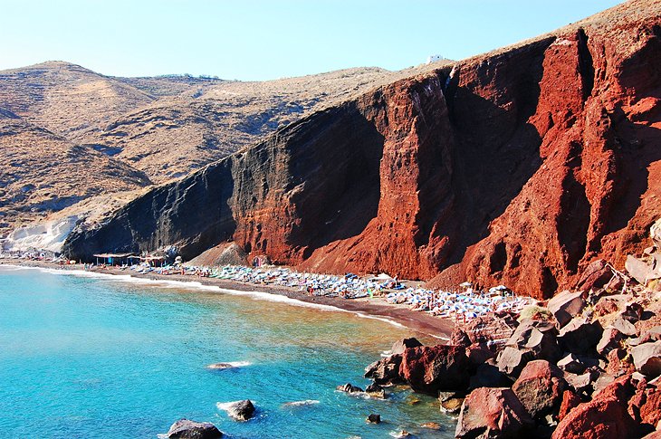greece santorini akrotiri red beach